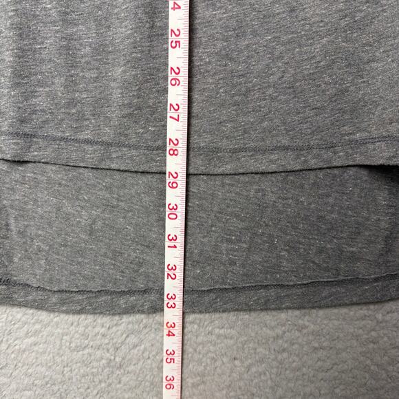 Free People Movement Oversized Tee Shirt Raw Hem Sleeve Gray Size S Athleisure - Picture 4 of 7